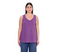 Ulla Popken Top, Escote en V, Corte clásico, sin Mangas Lila 46+ 724584824-46+