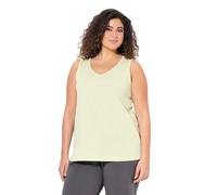 Ulla Popken Top, V-Ausschnitt, Classic, Ärmellos Cuello, Pistacho, 54-56 Mujeres