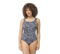 Ulla Popken Bañador Alice Softline Lines Traje de baño de una Sola Pieza, Negro, 54-56 Mujeres