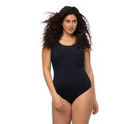 Ulla Popken Traje de Baño con Forro Extrasuave, Fruncido Lateral Sola Pieza para Mujer, Azul, 52/54