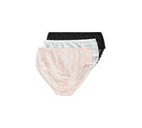 Ulla Popken TruYou - Pack de 3 Bragas de Encaje Transparente para Mujer, Tallas Grandes