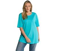 Ulla Popken Ulla Popken, Damen, Große Größen, T-shirt, Rundhals, Camiseta para Mujer, Helles Azurblau, 54 Grande