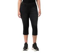 Ulla Popken Vaqueros Capri Sienna, Pernera Estrecha, Cintura elástica, Modelo elástico Negro 56 829650100-56