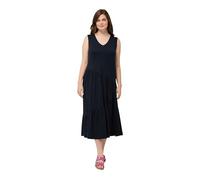 Ulla Popken Vestido con Correa de Flecos, Marine, 52-54 para Mujer