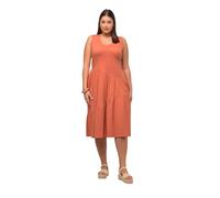 Ulla Popken Vestido con Correa de Flecos, Coral, 48-50 para Mujer