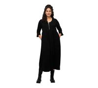 Ulla Popken Vestido con Cremallera, Negro, 52/54 para Mujer