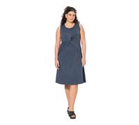 Ulla Popken Vestido de Jersey, Apariencia de Varias Capas, Forma en A, Cuello Redondo, sin Mangas Marina 54+ 837874130-54+