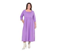 Ulla Popken Vestido de Jersey, Forma en A, Escote Cuadrado, Manga 3/4 Lila 46+ 825963811-46+