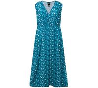 Ulla Popken Vestido de Jersey, Lunares, Forma en A, Cuello en V, sin Mangas Azul 54+ 829594754-54+