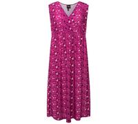 Ulla Popken Vestido de Jersey, Lunares, Forma en A, Cuello en V, sin Mangas Fucsia Rosa 58+ 829594810-58+