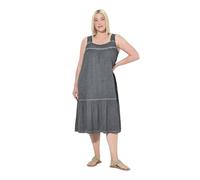 Ulla Popken - Vestido de Jersey para Mujer, Tallas Grandes, Tallas Grandes, con Volantes y Bolsillos, Gris Grafito, 44-46