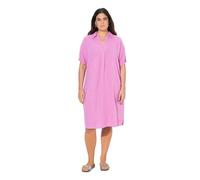 Ulla Popken Vestido de Mezcla de Lino para Mujer, Cool Pink, 54-56