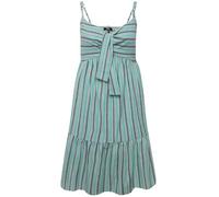 Ulla Popken, Vestido de Rayas para Mujer, Talla Grande, con Lazo, Verde, 52-54