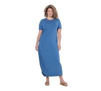 Ulla Popken - Vestido Maxi para Mujer, Tallas Grandes, Tallas Grandes, Tallas Grandes, Cuello Redondo, Media Manga, algodón orgánico