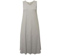 Ulla Popken Vestido Midi de Jersey, Cuello de Pico, sin Mangas, algodón orgánico Mezcla Gris Claro 46+ 829148134-46+