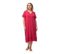 Ulla Popken, Vestido Midi de Punto para Mujer, Tallas Grandes, Rojo, 48-50