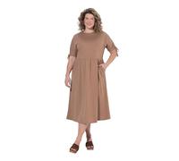 Ulla Popken - Vestido Midi para Mujer, Tallas Grandes, Tallas Grandes, con Cinta, Cuello Redondo, sin Mangas, algodón orgánico