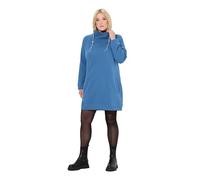 Ulla Popken Vestido Sport, Cuello alzado, Manga Larga, Bolsillos Azul Vaquero 42+ 825247721-42+