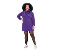 Ulla Popken Sweatkleid, Stehkragen, Langarm, Taschen Vestido, Deep Purple, 48-50 Mujeres