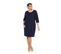 Ulla Popken Punto-sweatkleid, Rundhals, 3/4-arm, Taschen Vestidos, Marine, 50-52 Mujeres