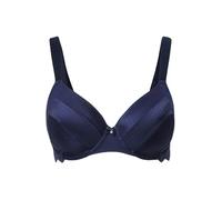 Ulla Popken Wire-Bra, Copa Suave, satén y Encaje 830417 Sujetador, 1,5 cm, Azul Oscuro, 110D Mujeres