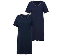 Ulla Popken Women's 2pcs, Bigshirts, Simple and Dots Nightgown, Hellmint, 42