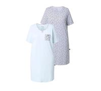 Ulla Popken Women's 2pcs Pack Nightgown, Leo, Baby Rosa, 50-52, Rosa Pastel, 50-52