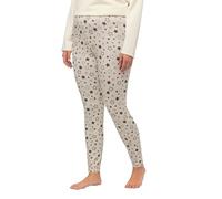 Ulla Popken Womenswear 821738 - Leggings de descanso con estampado de estrellas y curvas, talla grande, Tiza, 36 Regular