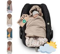 ULLENBOOM Arrullo bebé para verano e invierno | Manta envolvente para el cochecito, silla de paseo | 0-9 meses, certificado | Flores rosas