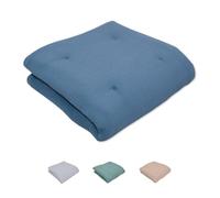 ULLENBOOM ® Manta de gateo 120x120 cm acolchada en azul (Made in EU) - manta de gateo para el bebé con 100% algodón ÖkoTex, perfecta como manta para el bebé y como alfombra de juego