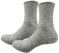 ULLMYS Calcetines de Lana Merino - Terry Grueso con 98% Fibras Naturales, 80% Merino para Pies Cálidos y Confort, Fabricados en Europa - Gris Claro, Unisex, 2 Pares Talla 39/42