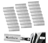 Ulluthu 20 Placa Identificativas Magnéticas con Imanes Fuertes y Aguja | tarjetas identificativas magnéticas 72mm x 31mm | placas identificativas personal | Pour Restaurant, Hôtel, Bureau, Événement