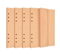 Ulluthu 240 Hojas Recambio A5 6 Anillas | Papel Kraft Rayado de 100g para Rellenar | Compatible con Carpetas, Agendas y Planners | Recambios de Papel A5, 20.8x14.2cm