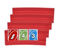 Ulluthu 4Piezas Soportes para Cartas Magnéticos | Soporte para Naipes con 3 Rampas Diseño Curvo y Apilable | Manos Libres para Personas Mayores, Niños y con Artritis | para Póker, UNO y Juegos de Mesa