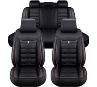 ULMANI Cuero Funda Asiento Coche para Ferrari F355 (1995-2000),5 Plazas Cuero Impermeable Transpirable Asientos,Cuero Coche Fundas Asientos,Black-Red