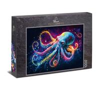 Ulmer Puzzleschmiede - Diseño de puzle "Tentáculo Espectáculo" - El colorido puzle de pulpo con 1000 piezas - Los coloridos tentáculos de pulpo Laden para rompecabezas EIN - Puzle original fabricado