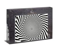 Ulmer Puzzleschmiede - Imposible puzzle de 1000 piezas de enredo - Diseño en espiral visualmente atractivo en blanco y negro crea la impresión de movimiento sin fin - Puzle difícil para adultos
