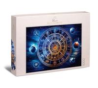 Ulmer Puzzleschmiede - Puzzle de 1000 piezas de astrología - Rueda del horóscopo místico con detallados signos del zodiaco y planetas misteriosos - Universo y espiritualidad - Calidad Made in Germany