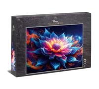 Ulmer Puzzleschmiede - Puzzle de 1000 piezas "Lotus Nova" - la fantástica flor de loto en el universo - llamativo puzzle para adultos de la colección de puzzle Colores & Fantasy - Calidad fabricado en