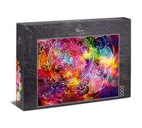 Ulmer Puzzleschmiede - Puzzle de mandala colorido - Puzzle clásico de 2000 piezas - Mandala colorido con finas líneas geométricas para adultos