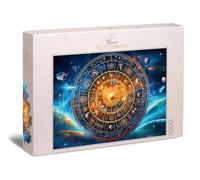 Ulmer Puzzleschmiede - Puzzle de Signos del Zodiaco - Rompecabezas Detallado con Secciones Alrededor del Camino del Sol - Puzzle de Astrología de 1000 Piezas