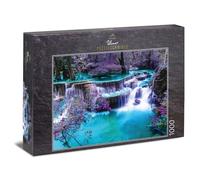 Ulmer Puzzleschmiede - Puzzle El Lugar Secreto: Puzzle de 1000 Piezas - Misteriosa Cascada Brillante en un Bosque Oscuro