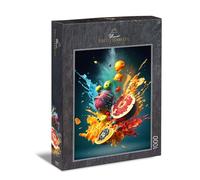 Ulmer Puzzleschmiede - Puzzle "Fast Fruit" con 1000 piezas - Diseño original de puzzle sobre el tema de la alimentación saludable, con frutas de colores y efectos de color intensos - Puzzle fabricado