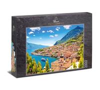 Ulmer Puzzleschmiede - Puzzle "Lago el Garda" - Puzzle clásico de 2000 piezas del lago de Garda - la vista panorámica de la localidad de Limone sul Garda, Lombardía, Norte de Italia