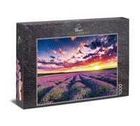 Ulmer Puzzleschmiede - Puzzle Lavanda - Puzzle de 1000 Piezas - amplios Campos de Lavanda al Atardecer en Provenza, Francia