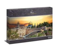 Ulmer Puzzleschmiede - Puzzle panorámico "Jerusalén" con 1000 piezas - Ciudad Vieja en la Muralla Occidental con Monte del Templo en Jerusalén, Israel