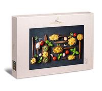 Ulmer Puzzleschmiede - Puzzle Pasta - Puzzle de 1000 Piezas - Pasta Italiana en cucharas de Madera Originales