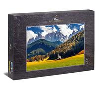 Ulmer Puzzleschmiede - Puzzle Pequeña Capilla: Puzzle de 1000 Piezas - Motivo de Rompecabezas de una pequeña Capilla en los Alpes Frente a Las Altas cumbres de Las montañas