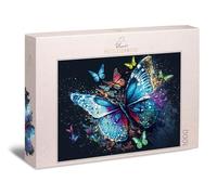 Ulmer Puzzleschmiede Reflectantes - Puzzle de mariposas de 1000 piezas - Mariposas filigranas y coloridas de un mundo natural mágico - Calidad fabricada en Alemania