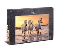 Ulmer Puzzleschmiede - Rompecabezas de caballos Camarga - Rompecabezas de animales clásico de 500 piezas - El caballo blanco en la naturaleza en la Camarga, Provenza, Sur de Francia